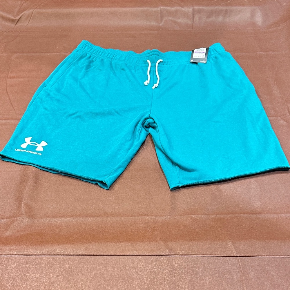 Under Armour Men's Aqua Athletic Shorts with Drawstring